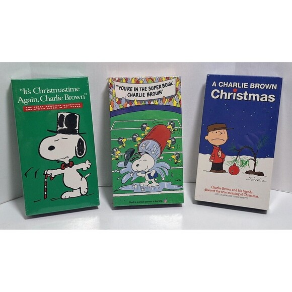 1990'S SHELL OIL CO. & NFL PEANUTS CHARLIE BROWN SEALED PROMO VHS LOT COMPLETE - Picture 1 of 7